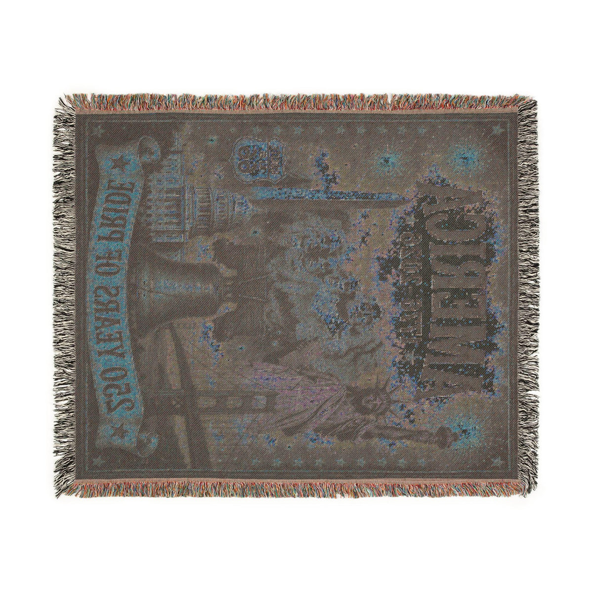 America's 250 Years of Pride Woven Blanket Patriotic Landmarks Throw Statue of Liberty Liberty Bell Mount Rushmore 1776-2026