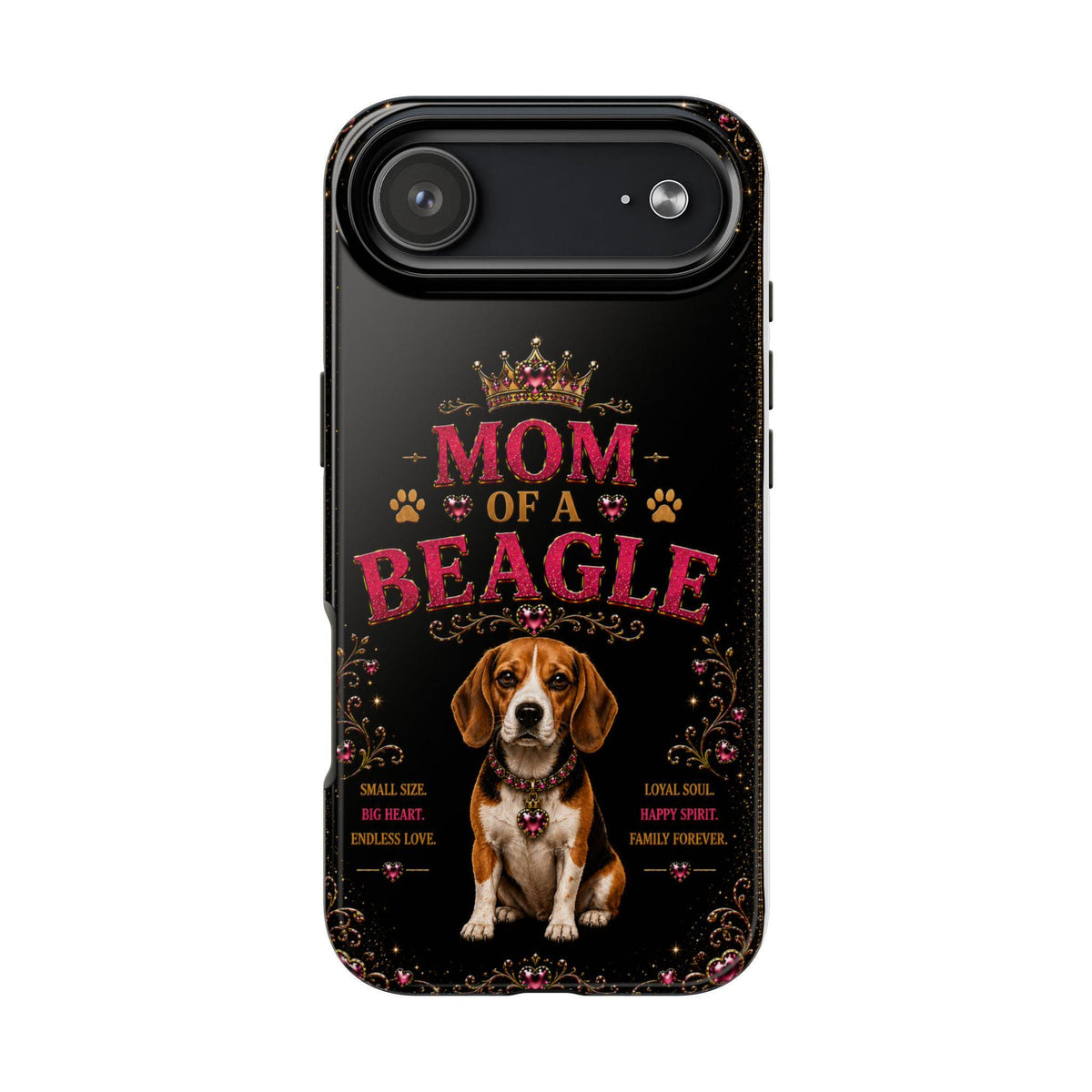 Mom of a Beagle Glitter Phone Case Not Just a Dog A True Best Friend for Life Vintage Dog Lover Gift Cover