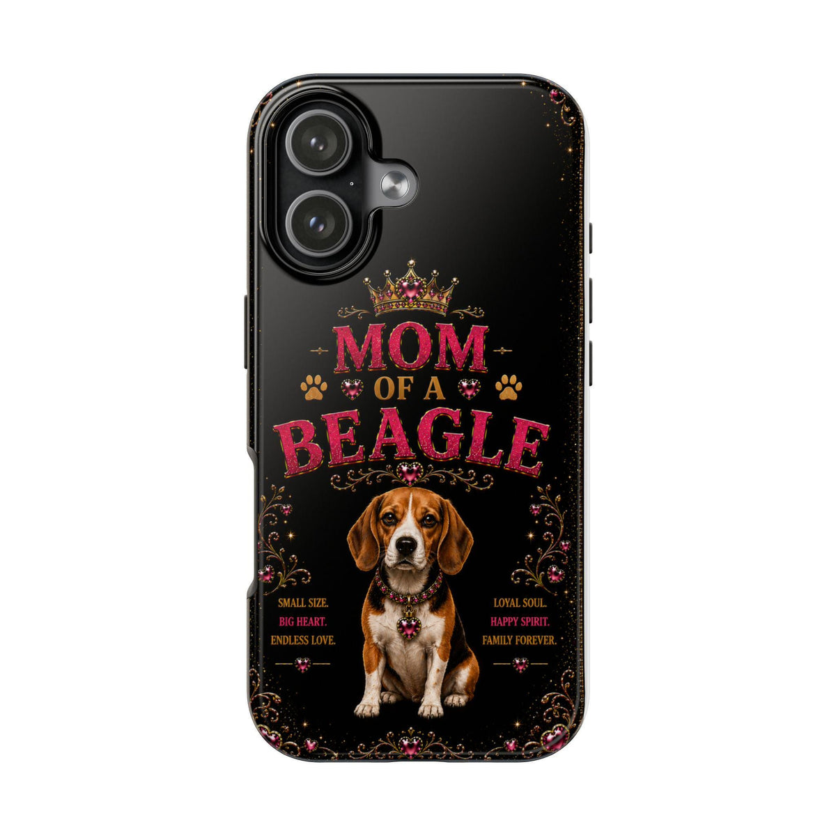 Mom of a Beagle Glitter Phone Case Not Just a Dog A True Best Friend for Life Vintage Dog Lover Gift Cover