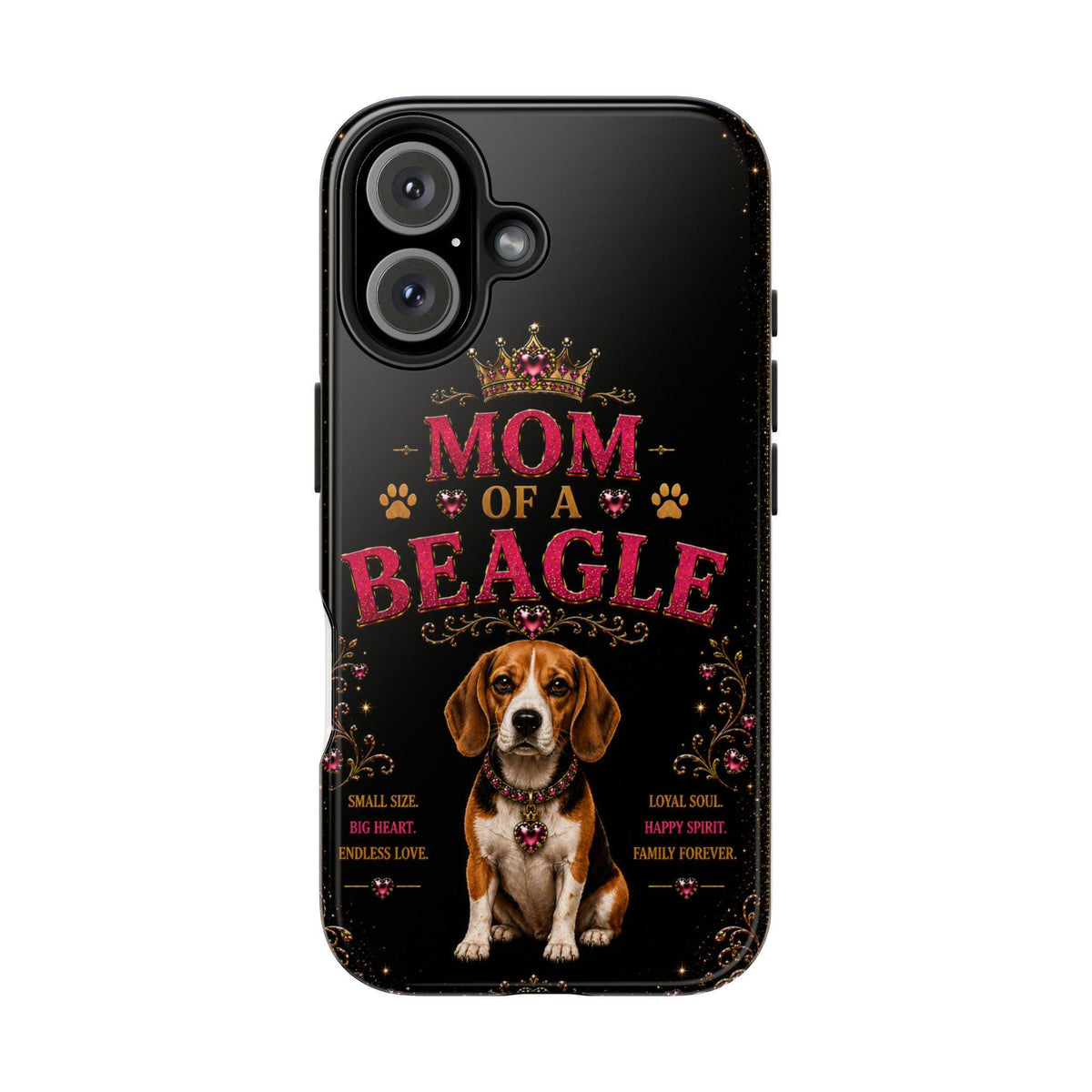 Mom of a Beagle Glitter Phone Case Not Just a Dog A True Best Friend for Life Vintage Dog Lover Gift Cover