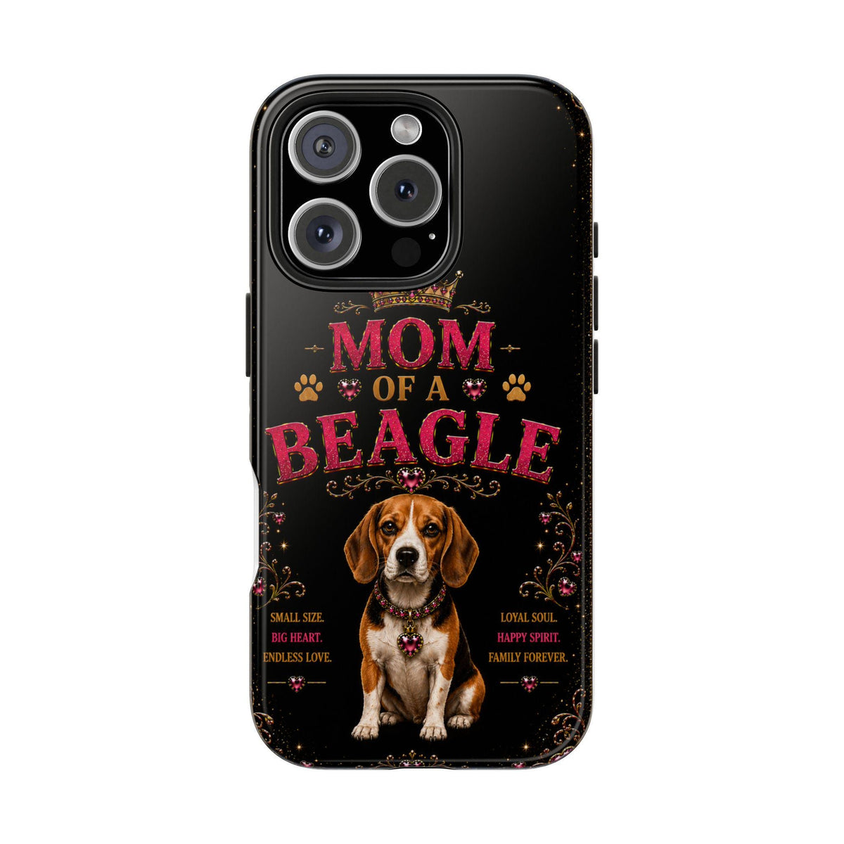 Mom of a Beagle Glitter Phone Case Not Just a Dog A True Best Friend for Life Vintage Dog Lover Gift Cover