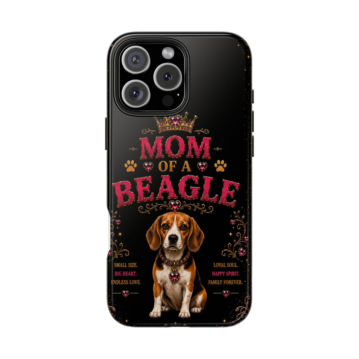 Mom of a Beagle Glitter Phone Case Not Just a Dog A True Best Friend for Life Vintage Dog Lover Gift Cover