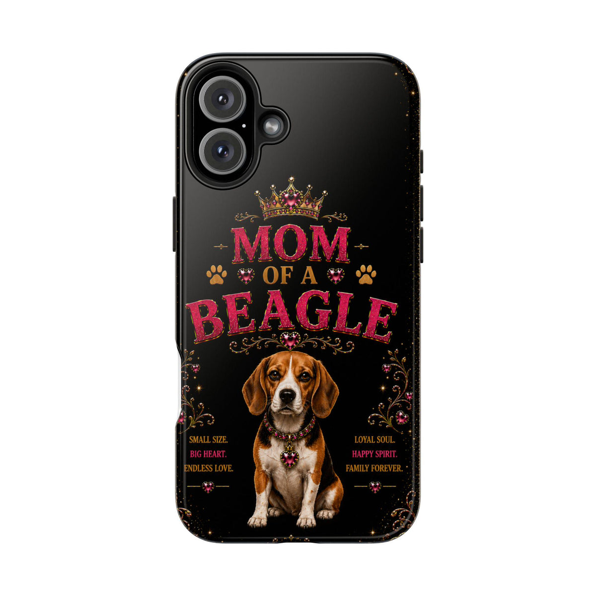 Mom of a Beagle Glitter Phone Case Not Just a Dog A True Best Friend for Life Vintage Dog Lover Gift Cover