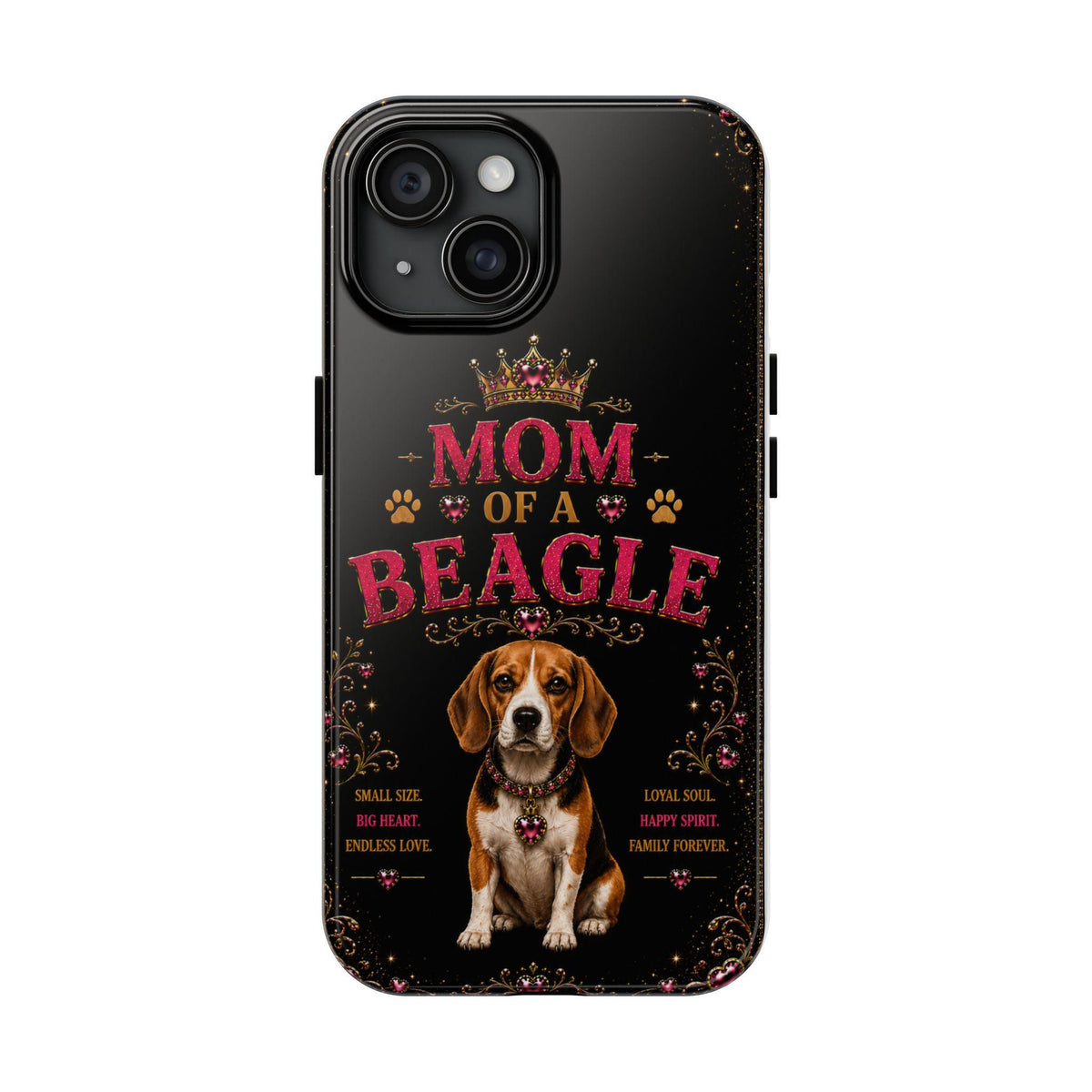 Mom of a Beagle Glitter Phone Case Not Just a Dog A True Best Friend for Life Vintage Dog Lover Gift Cover