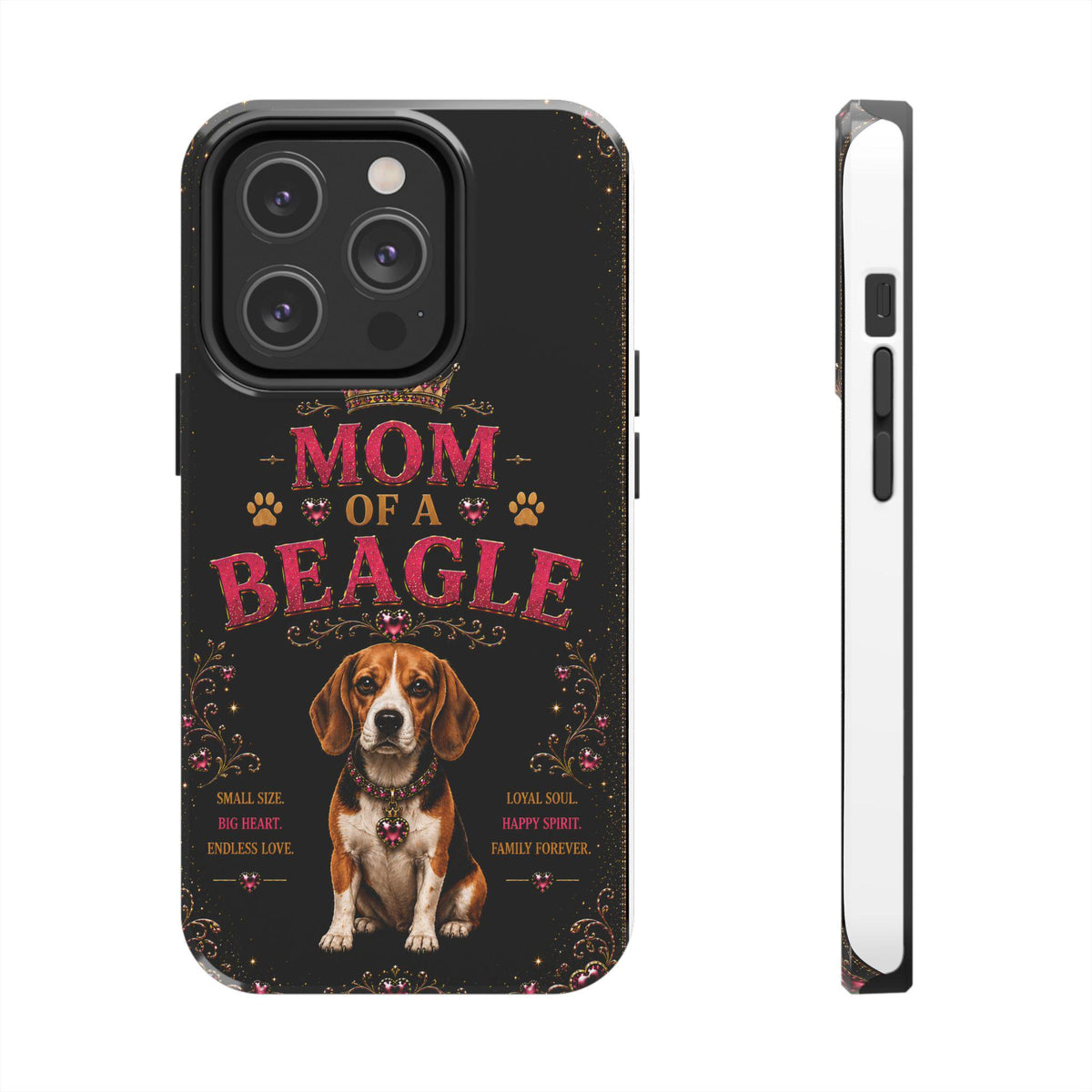 Mom of a Beagle Glitter Phone Case Not Just a Dog A True Best Friend for Life Vintage Dog Lover Gift Cover