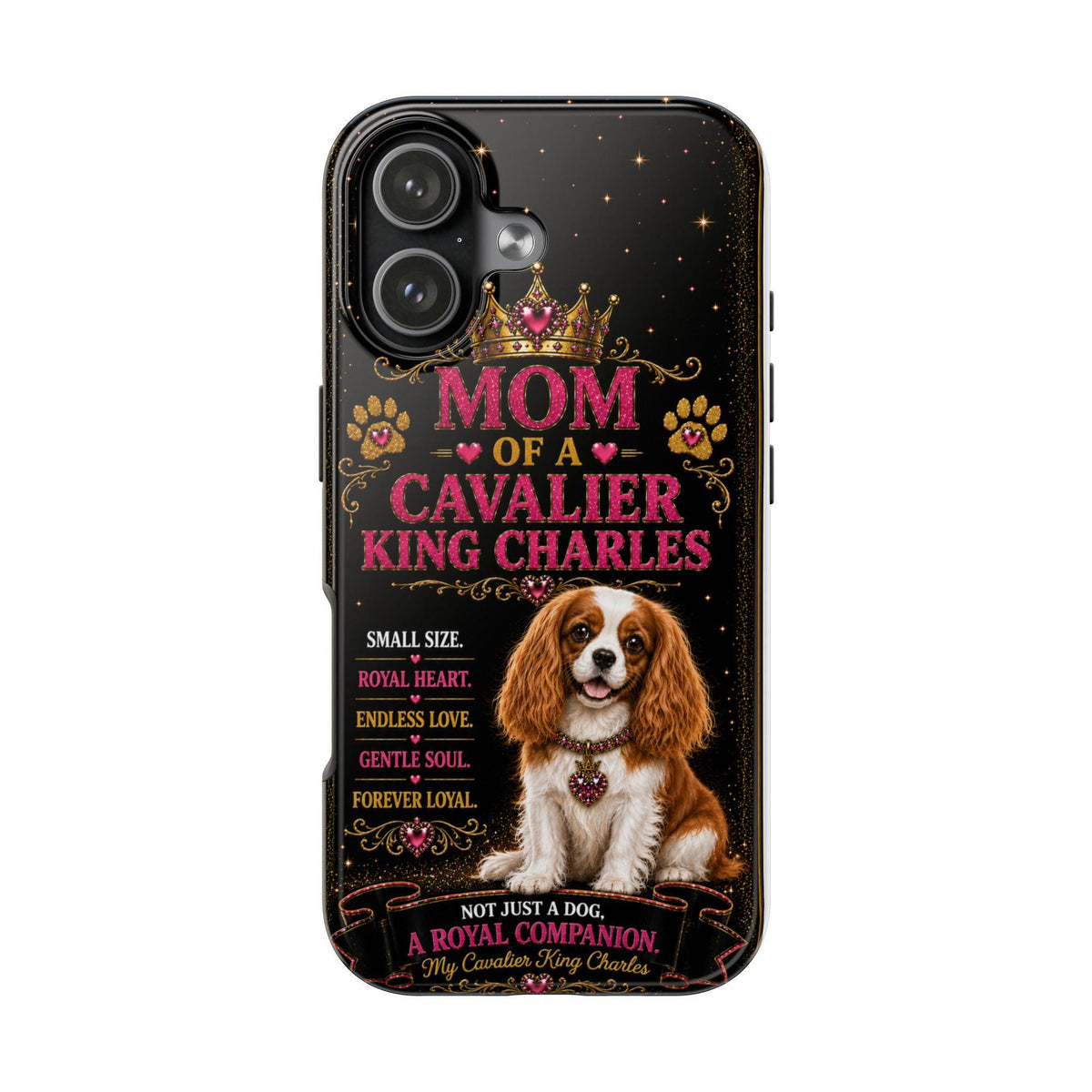 Mom of a Cavalier King Charles Phone Case | Tough Phone Case, Cute Dog Portrait