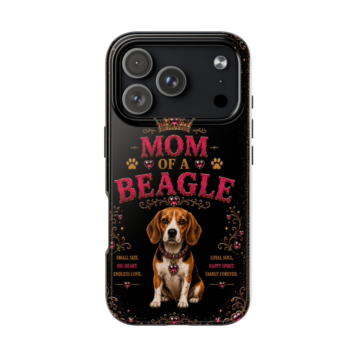 Mom of a Beagle Glitter Phone Case Not Just a Dog A True Best Friend for Life Vintage Dog Lover Gift Cover