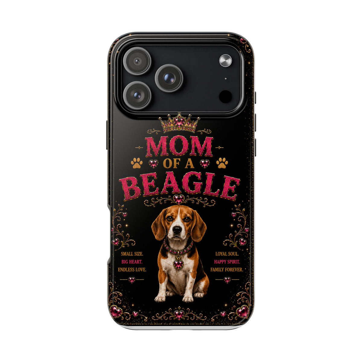 Mom of a Beagle Glitter Phone Case Not Just a Dog A True Best Friend for Life Vintage Dog Lover Gift Cover