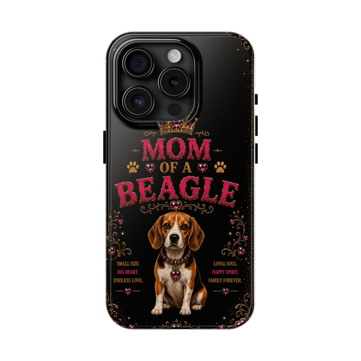 Mom of a Beagle Glitter Phone Case Not Just a Dog A True Best Friend for Life Vintage Dog Lover Gift Cover