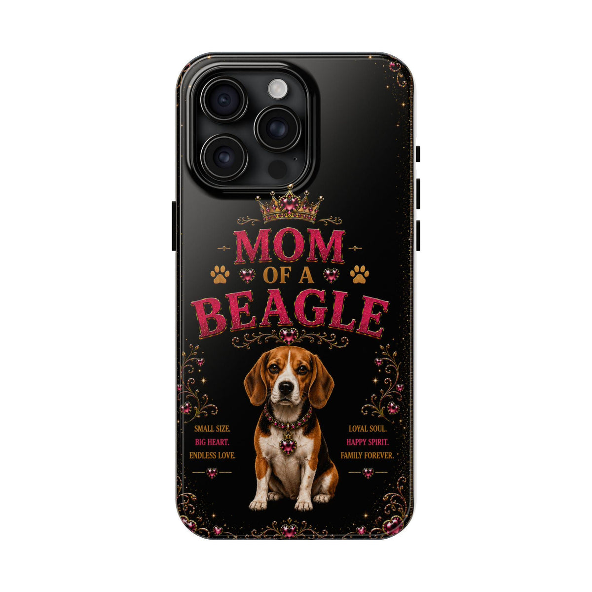 Mom of a Beagle Glitter Phone Case Not Just a Dog A True Best Friend for Life Vintage Dog Lover Gift Cover