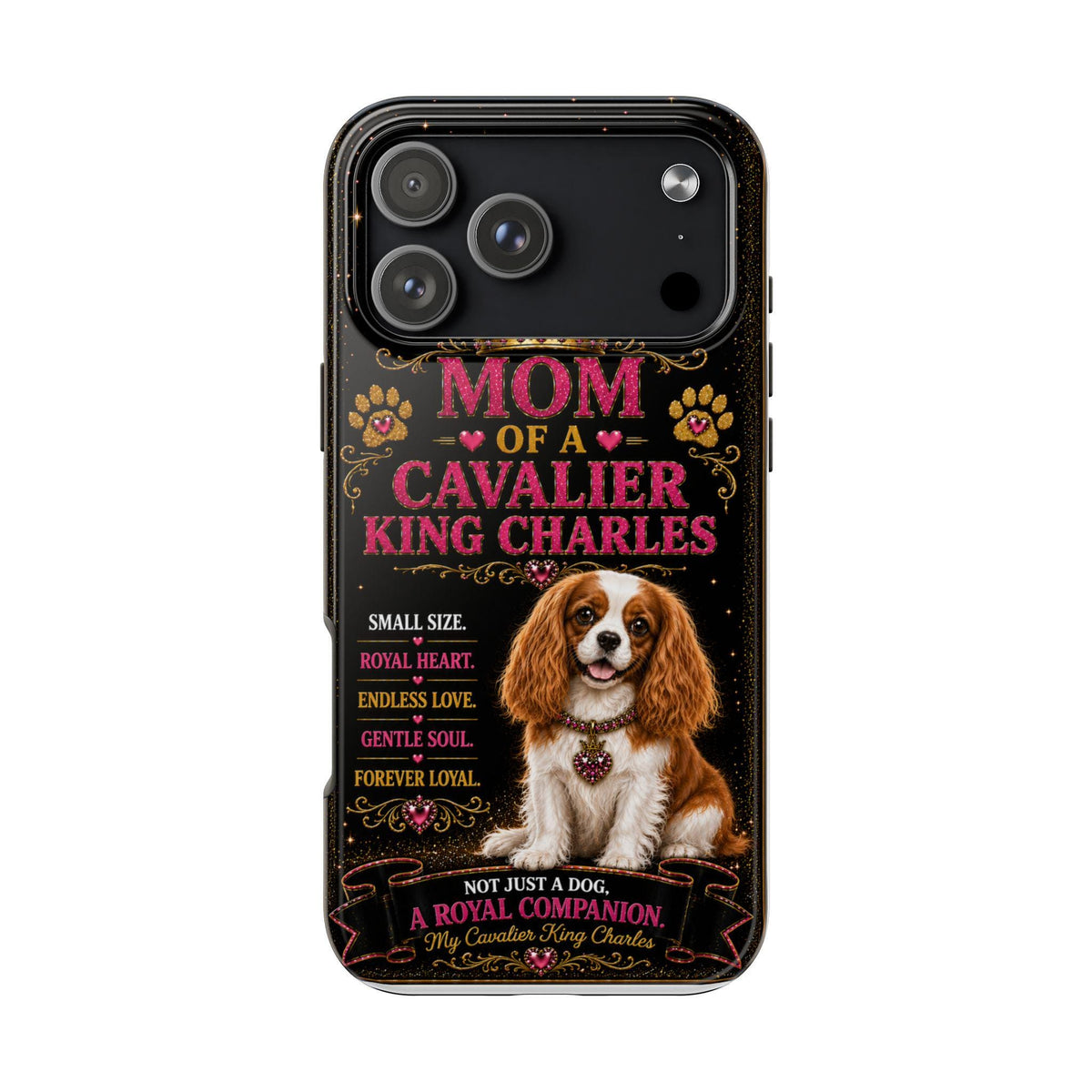 Mom of a Cavalier King Charles Phone Case | Tough Phone Case, Cute Dog Portrait