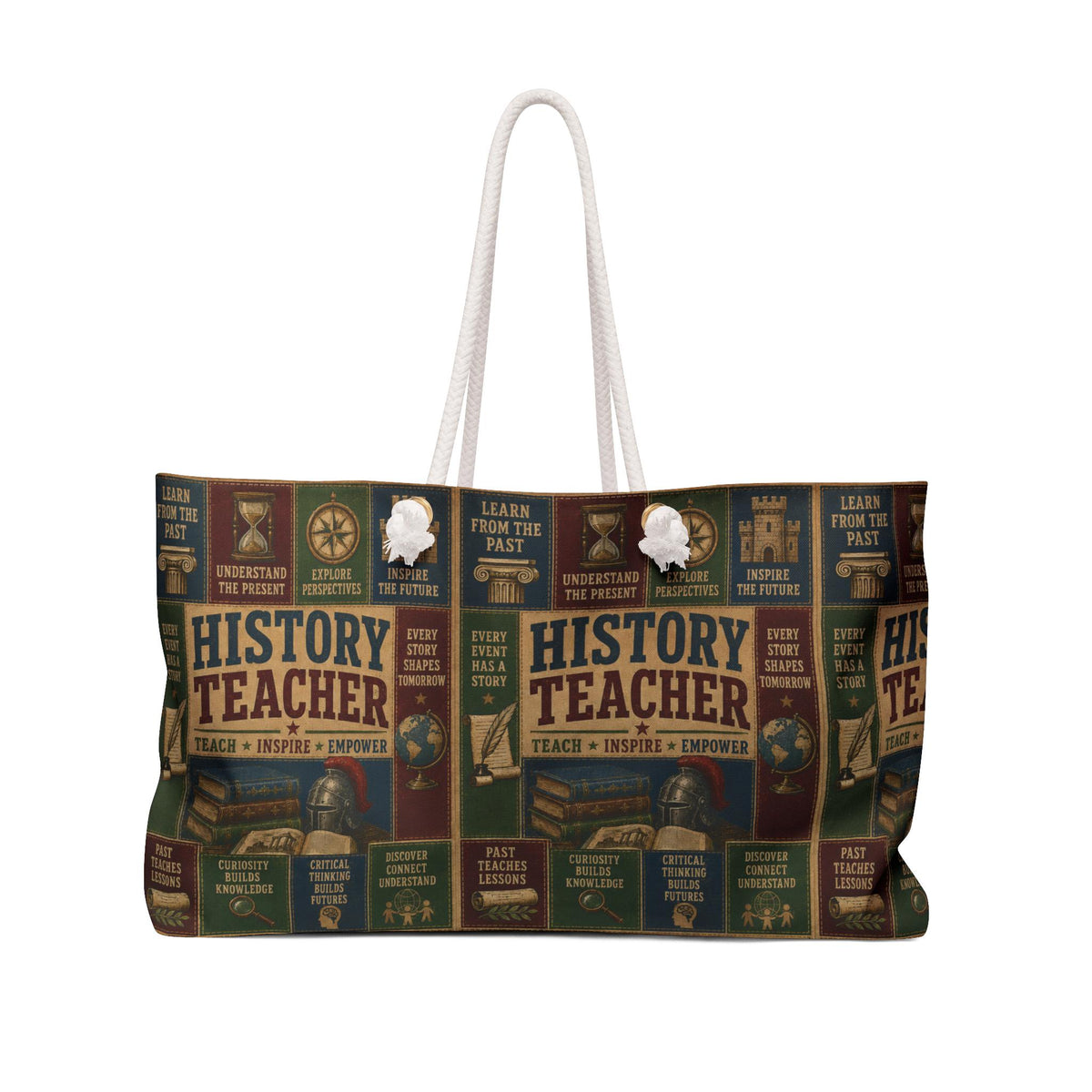 English Teacher Weekender Bag Words Shape Minds Faux Patchwork Teacher Appreciation Travel Tote Gift