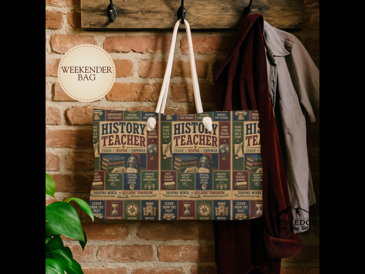 English Teacher Weekender Bag Words Shape Minds Faux Patchwork Teacher Appreciation Travel Tote Gift