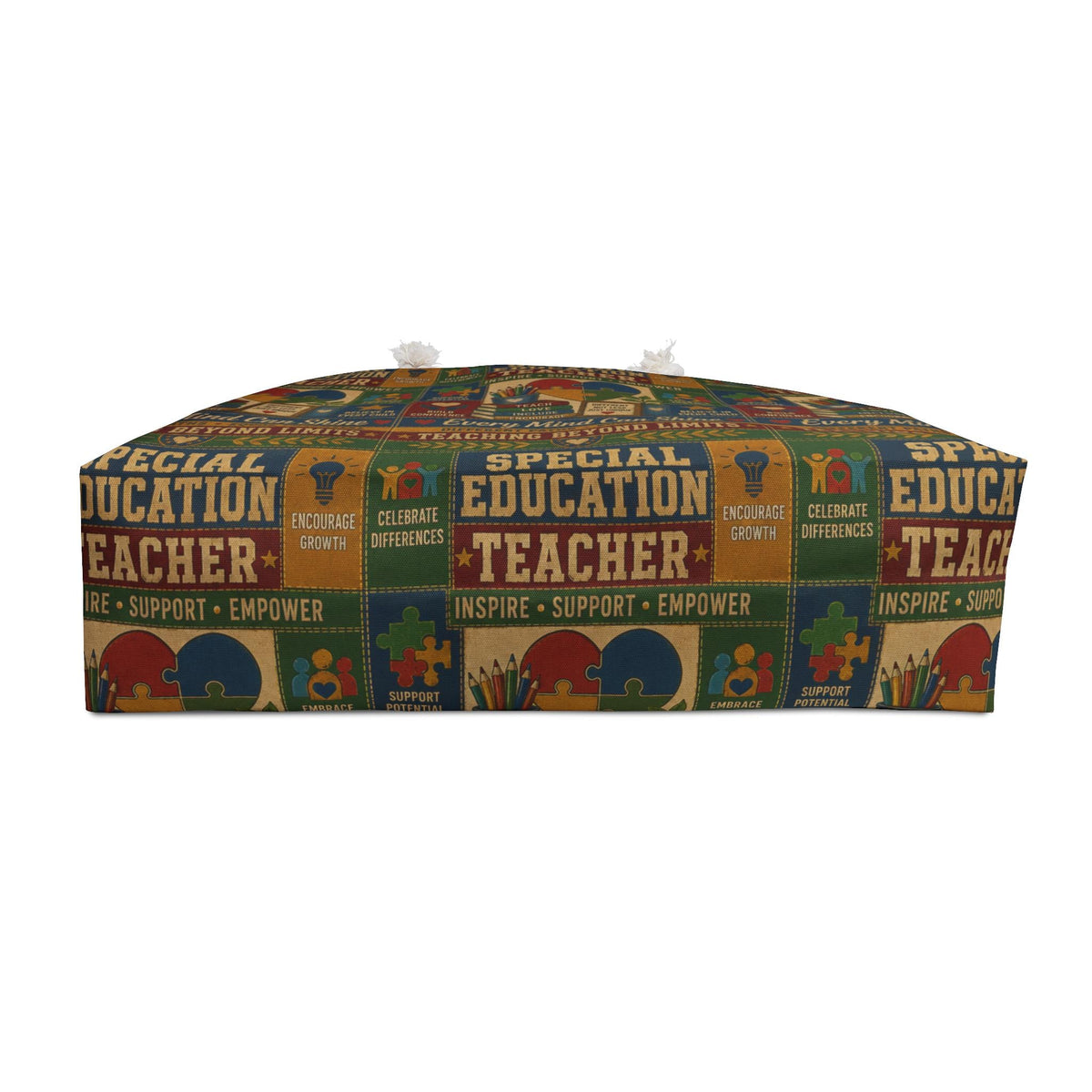 Special Education Teacher Weekender Bag Every Mind Can Shine Faux Patchwork Travel Tote Teacher Appreciation Gift