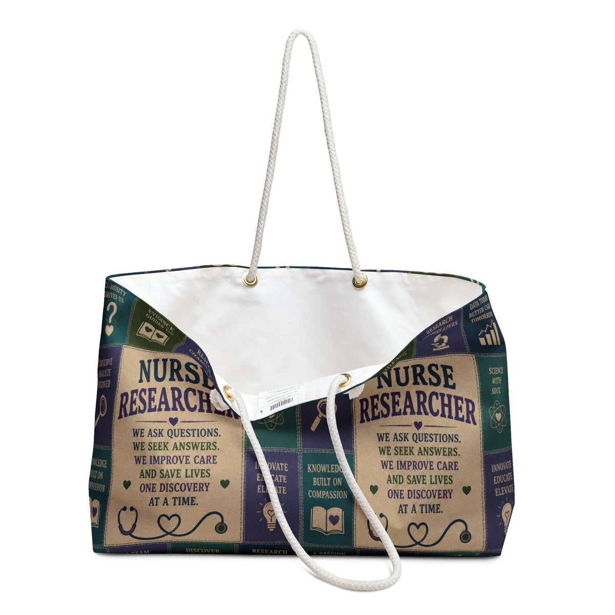Nurse Advocate Weekender Bag Every Patient Every Voice Faux Patchwork Travel Tote Nurse Appreciation Gift
