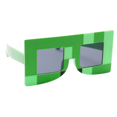 SG4893 Lil' Characters Minecraft Creeper Sun-Staches – Fun Novelty Sunglasses for Kids