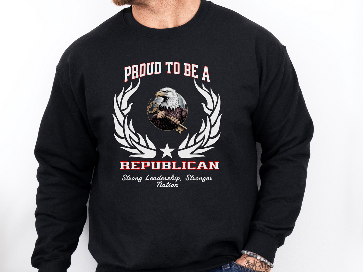 Proud to Be a Republican Sweatshirt – Unisex Patriotic Crewneck for Conservative Americans