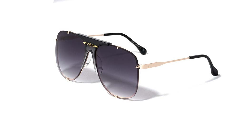 New Edge Eyewear Classic Rimless  One Piece Sunglasses