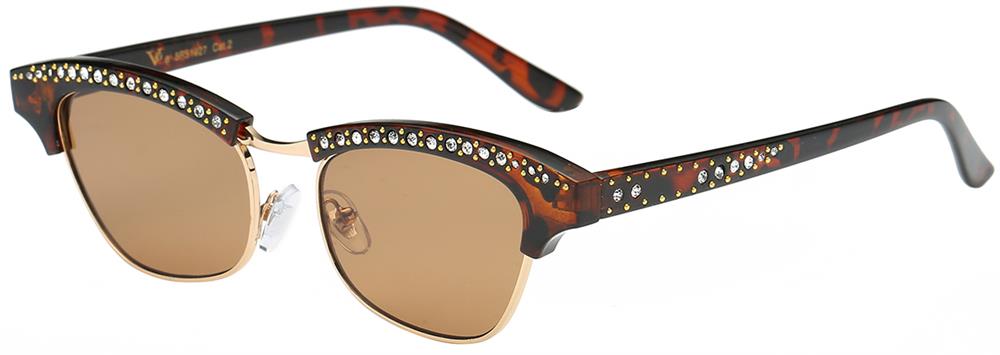 RHINESTONE WAYFARER SUNGLASSES - 8RS1927: ELEGANT EYEWEAR