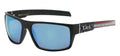 LOCS 8LOC91010-BK POLISH BLACK MEN'S SUNGLASSES
