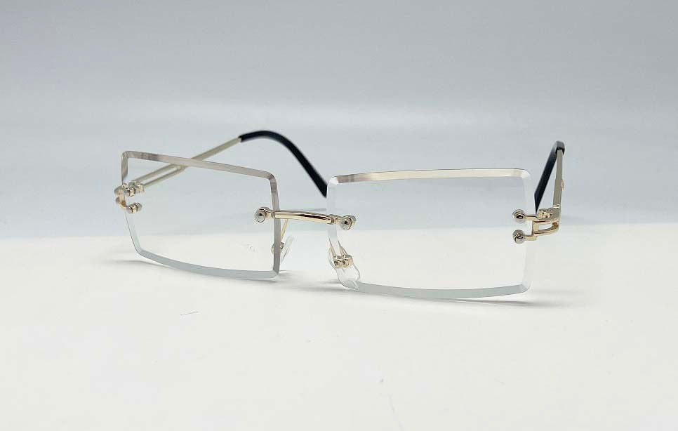 Rectangle Unisex  Rimless  Sunglasses