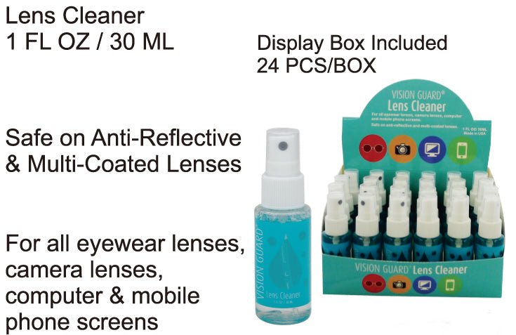 ALL EYEWEAR LENSES, CAMERA LENSES, COMPUTER AND PHONE SCREEN CLEANER