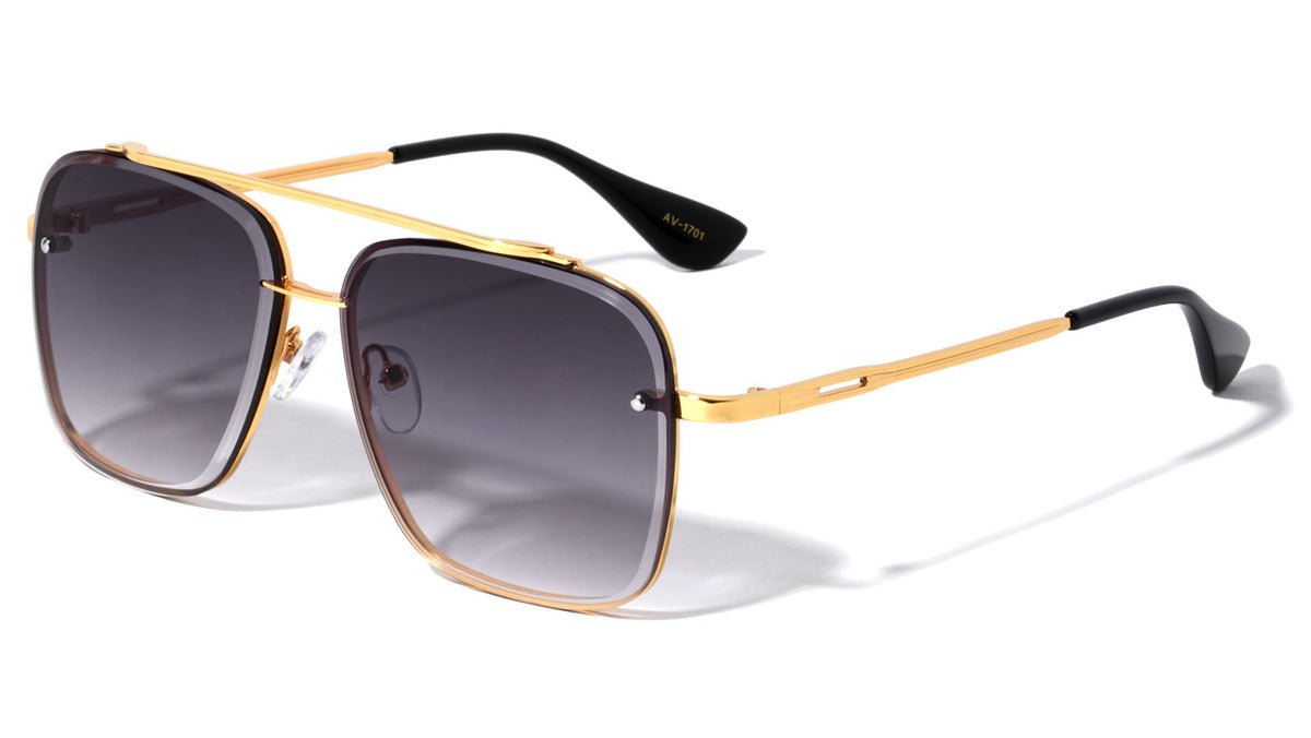 AV-1701 Edgecut Aviators Sunglasses