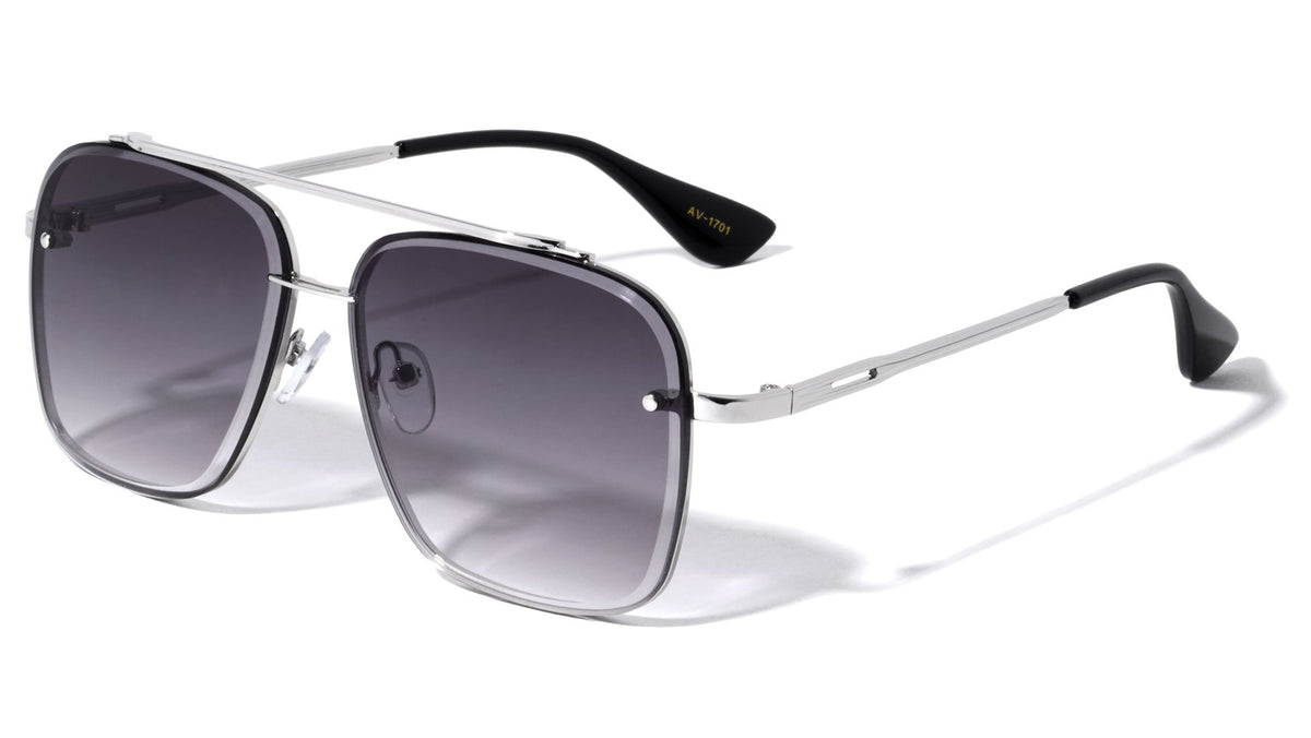 AV-1701 Edgecut Aviators Sunglasses