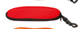 NEOPRENE ZIPPER POUCH WITH SPRING CLIP
