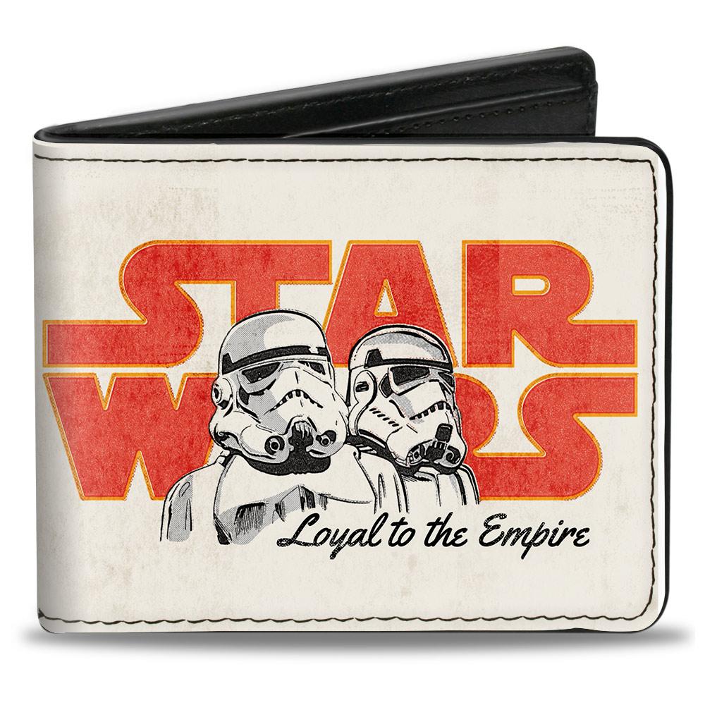 BI-FOLD WALLET - STAR WARS STORMTROOPERS POSE LOYAL TO THE EMPIRE IVORY REDS BLACK