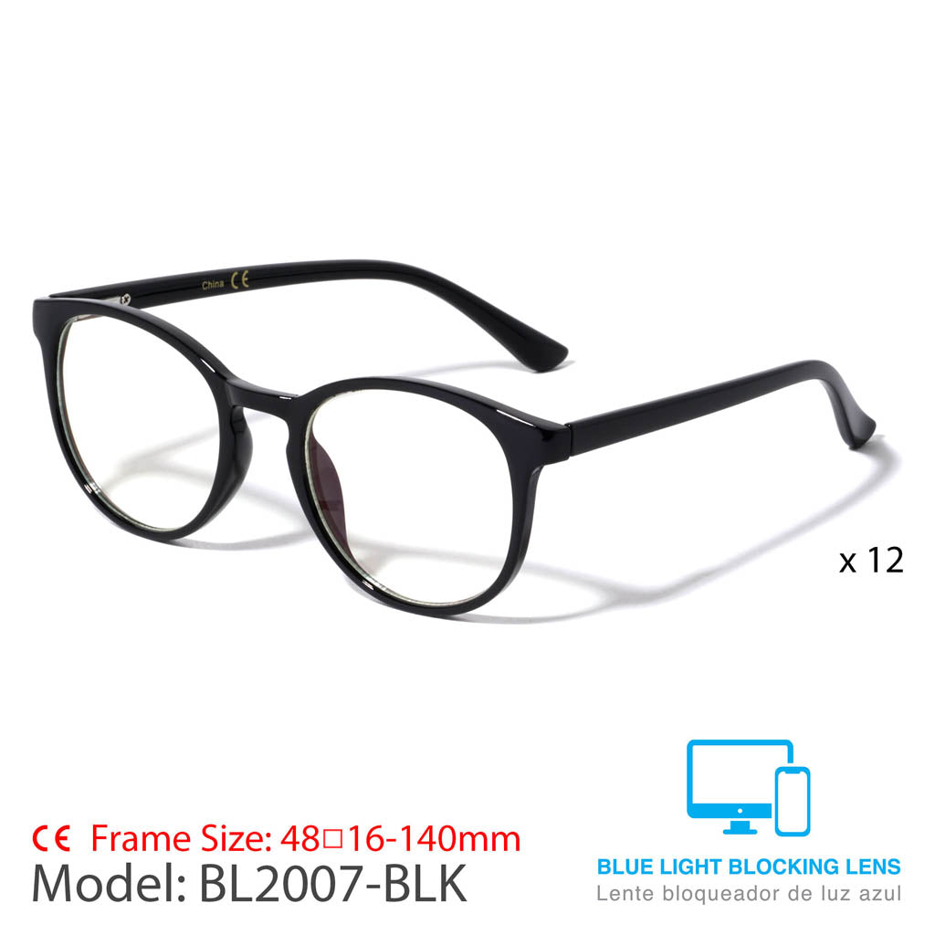 ROUND BLACK SPRING HINGE BLUE LIGHT BLOCKER