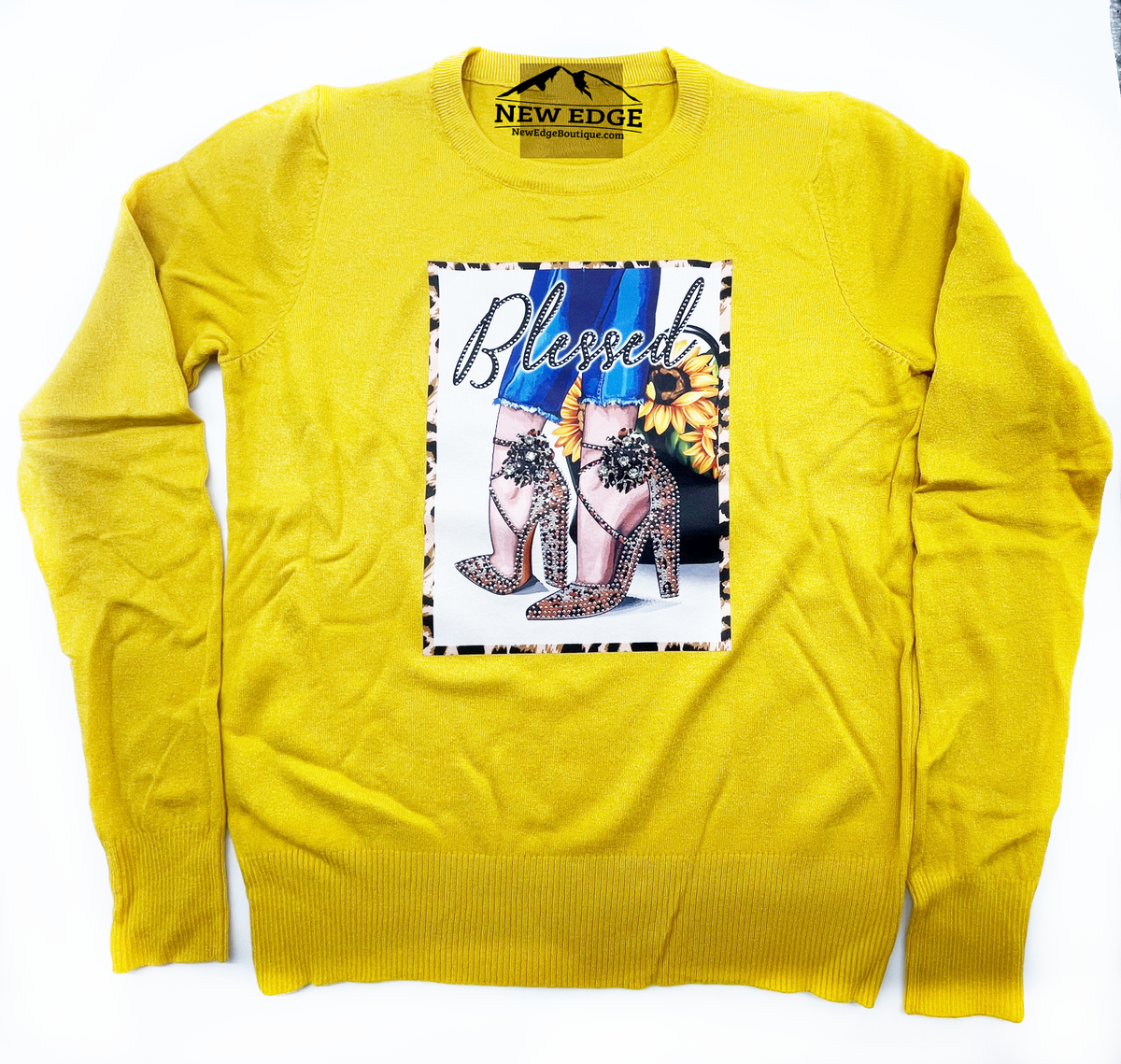 BLESSED MAMA RHINESTONE LONG SLEEVE