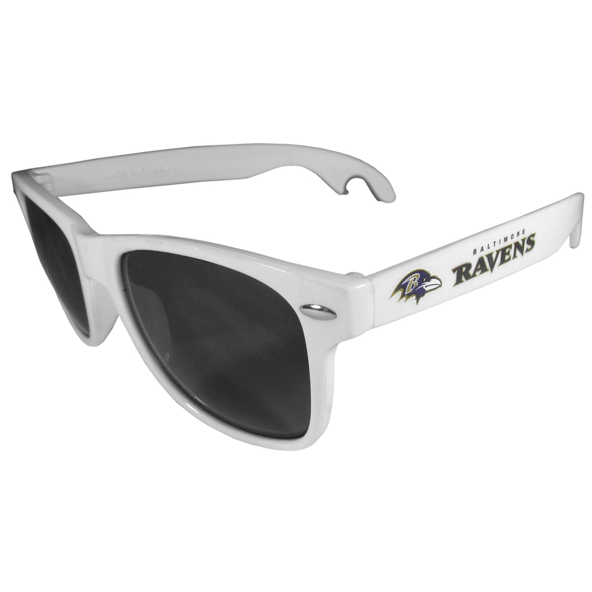 Baltimore Ravens Beachfarer Bottle Opener Sunglasses, White