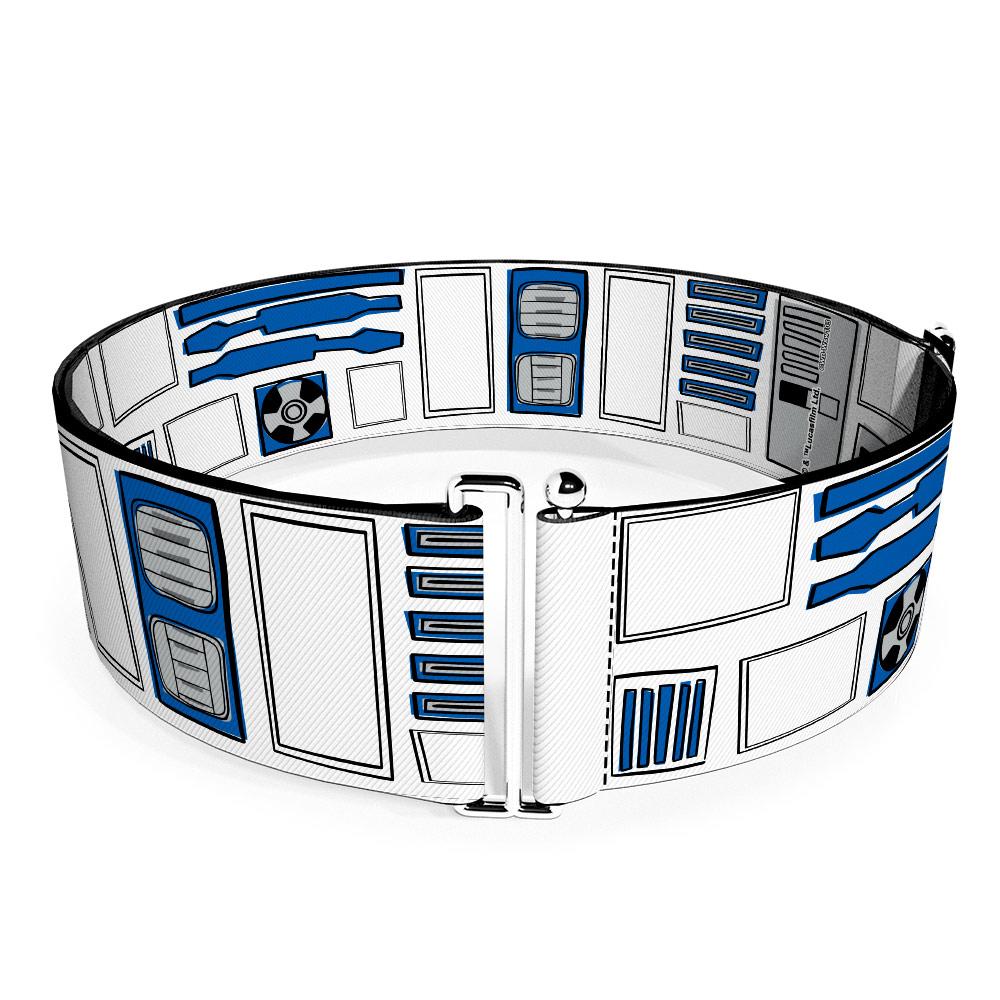 CINCH WAIST BELT - STAR WARS R2-D2 BOUNDING PARTS3 WHITE BLACK BLUE GRAY