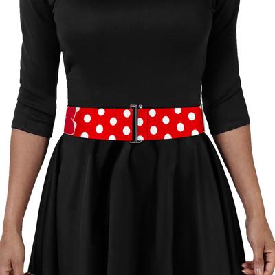 CINCH WAIST BELT - MINNIE MOUSE DOTS RED/WHITE