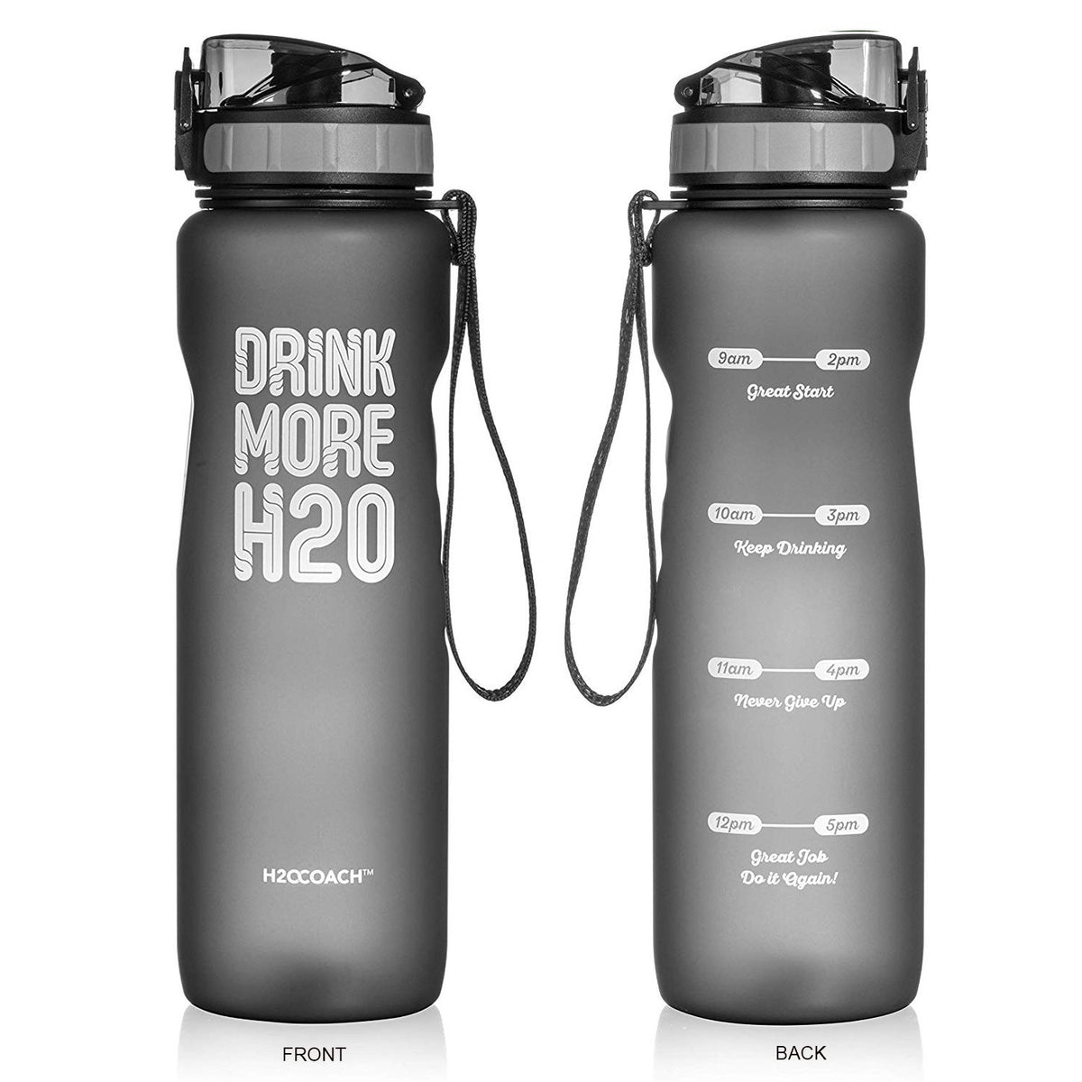 New Edge 36oz Motivational Water Bottle - Gray
