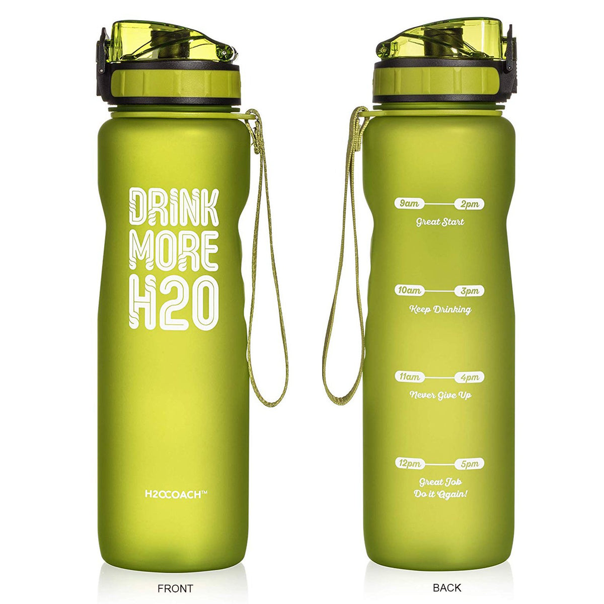 New Edge 36oz Motivational Water Bottle - Green