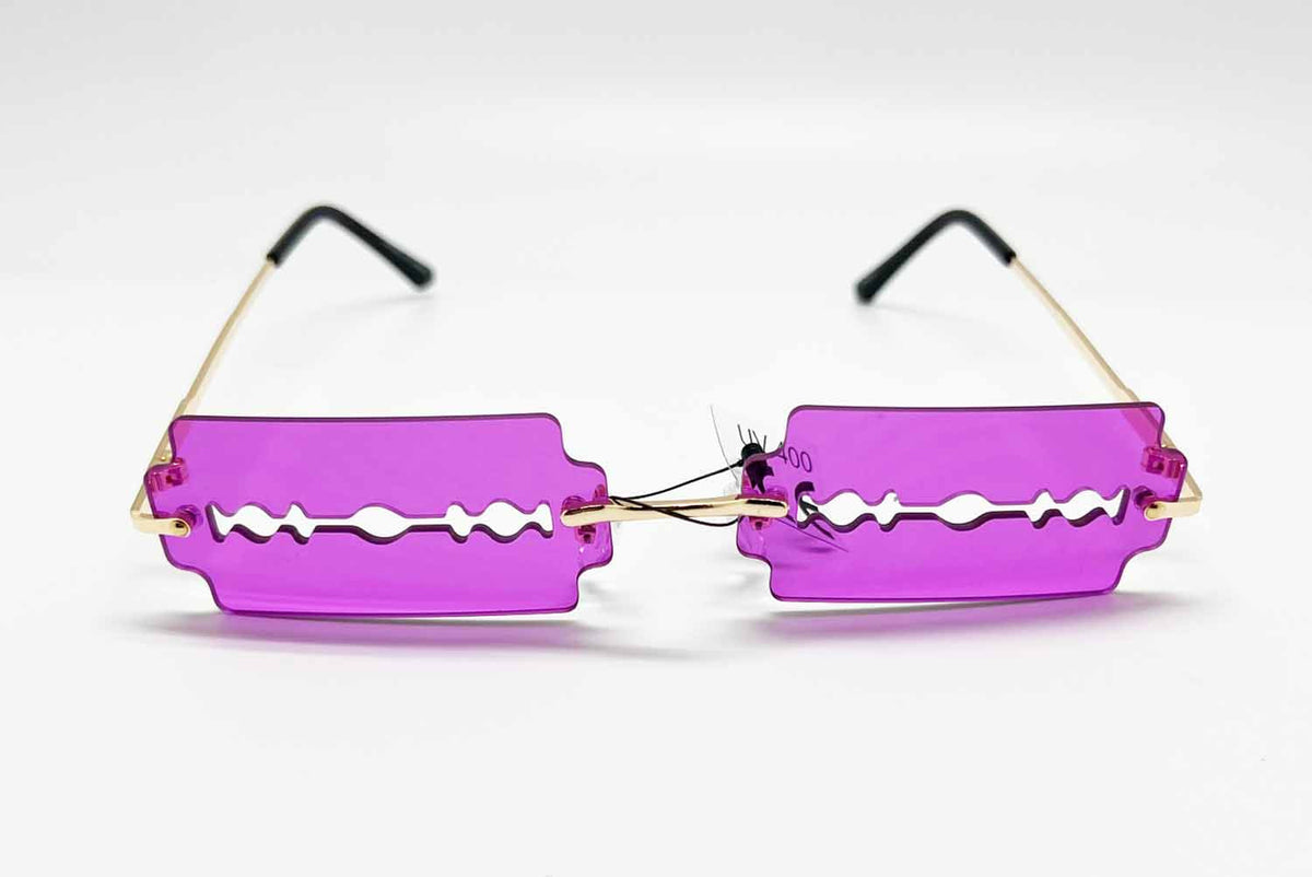 New Edge razor Rimless Rectangle Sunglasses