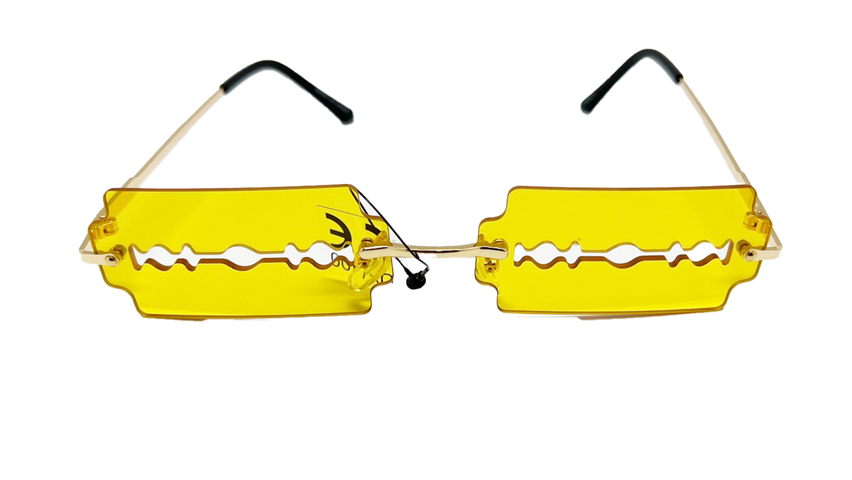 New Edge razor Rimless Rectangle Sunglasses