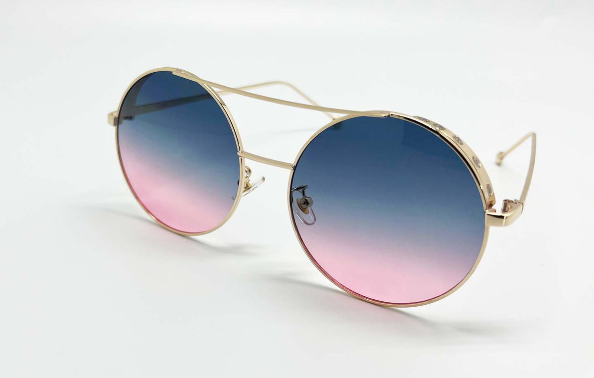 New edge eyewear Big Round  Retro Circle Sunglasses