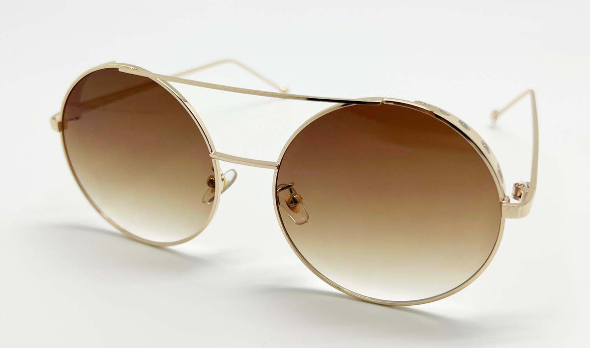 New edge eyewear Big Round  Retro Circle Sunglasses