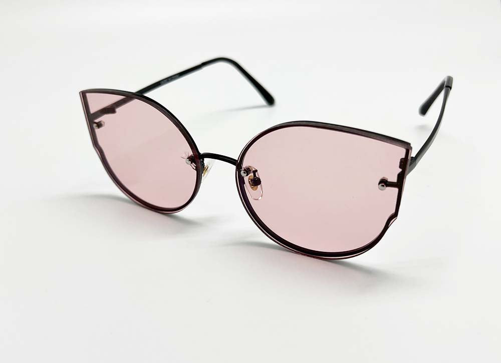 Rimless Women's Cat Eye mirror sunglasses