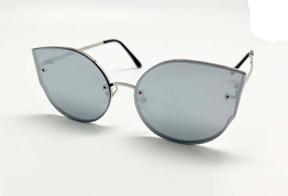 Rimless Women's Cat Eye mirror sunglasses