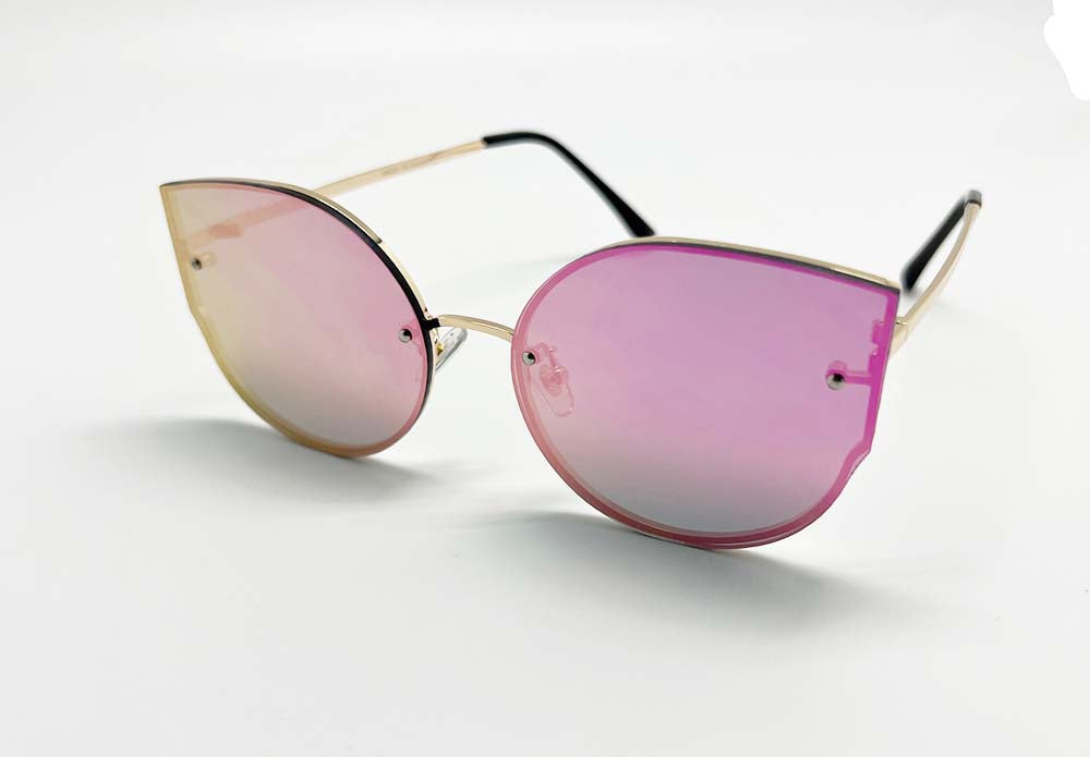 Rimless Women's Cat Eye mirror sunglasses