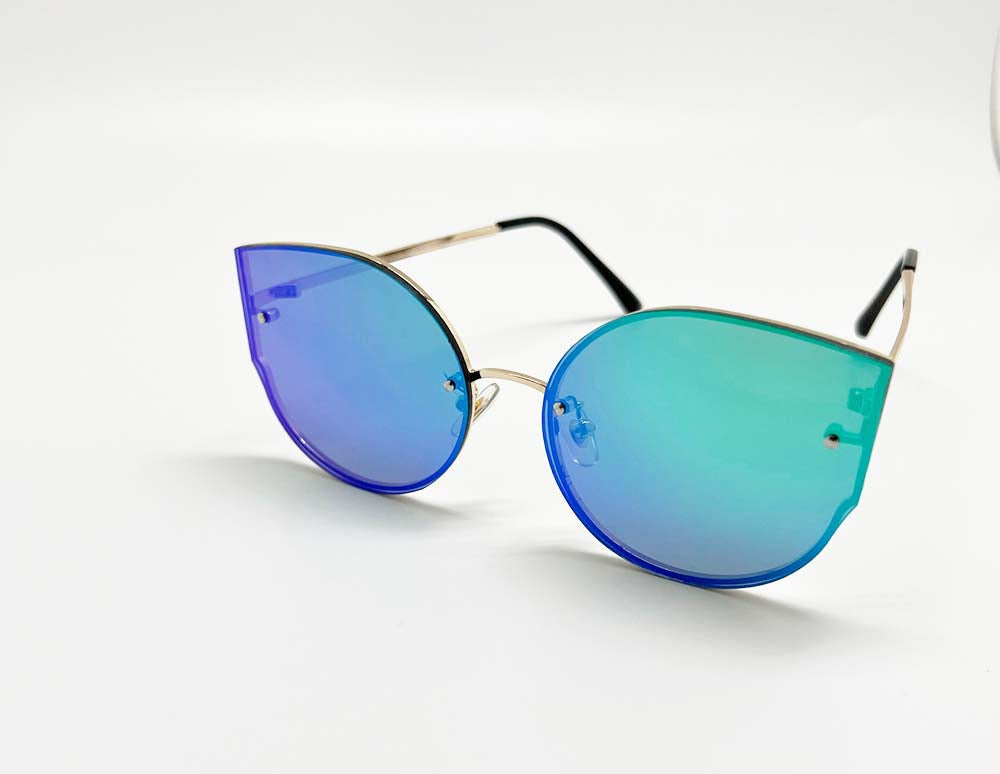 Rimless Women's Cat Eye mirror sunglasses
