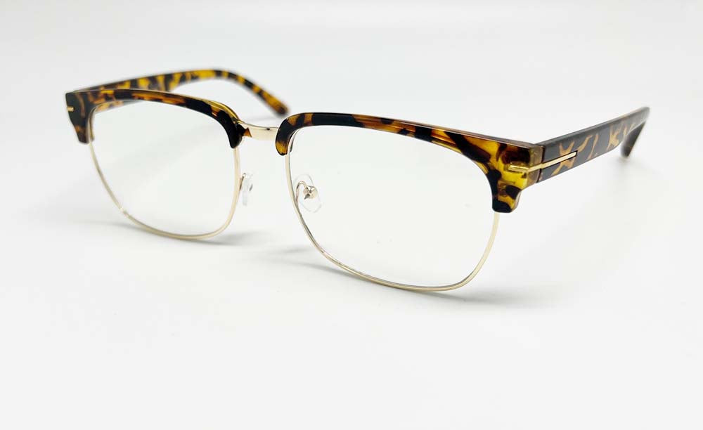 Semi-Rimless Square clear Unisex Glasses