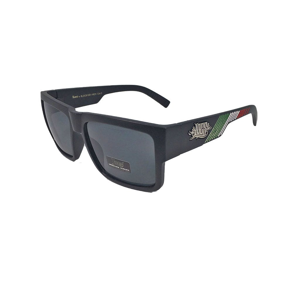 Mexico Flag Hard Core Loc Sunglasses 