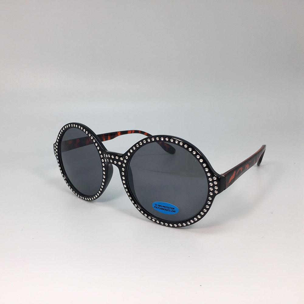 Big Face Round Rhinestone Sunglasses