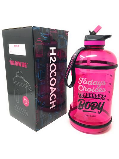 New Edge 2.5L 84oz Motivational Water Bottle - Color:  Hot Pink/Black