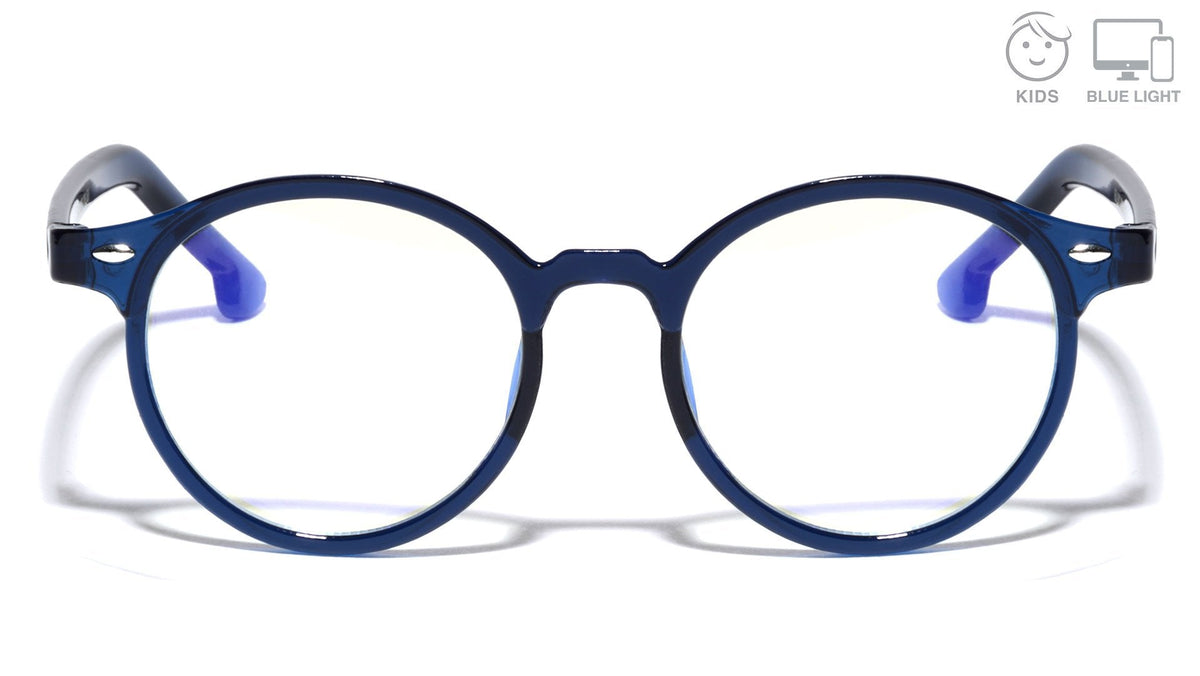 Kids Blue Light Blocking Retro Blue Wholesale Eyewear